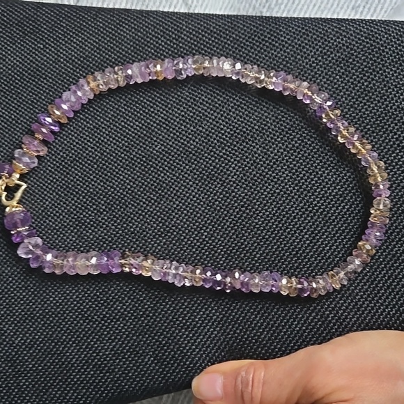 14KT Faceted Ametrine Necklace - Picture 5 of 11